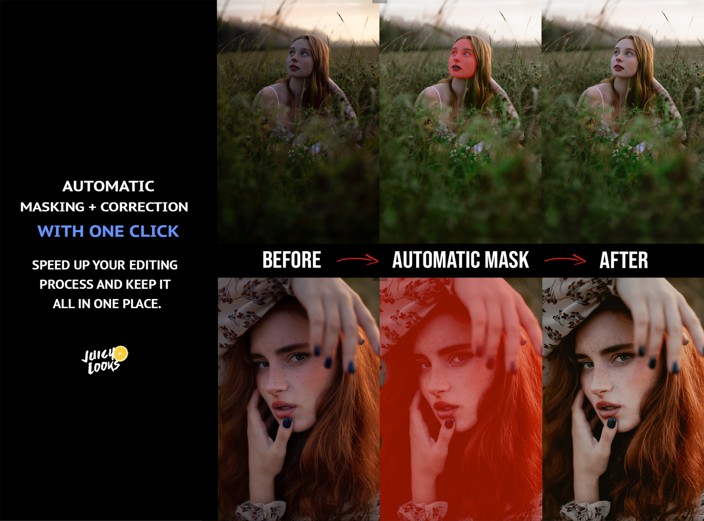 15 Lightroom AI Masks + 5 Presets Complete Bundle - Juicy Looks Presets