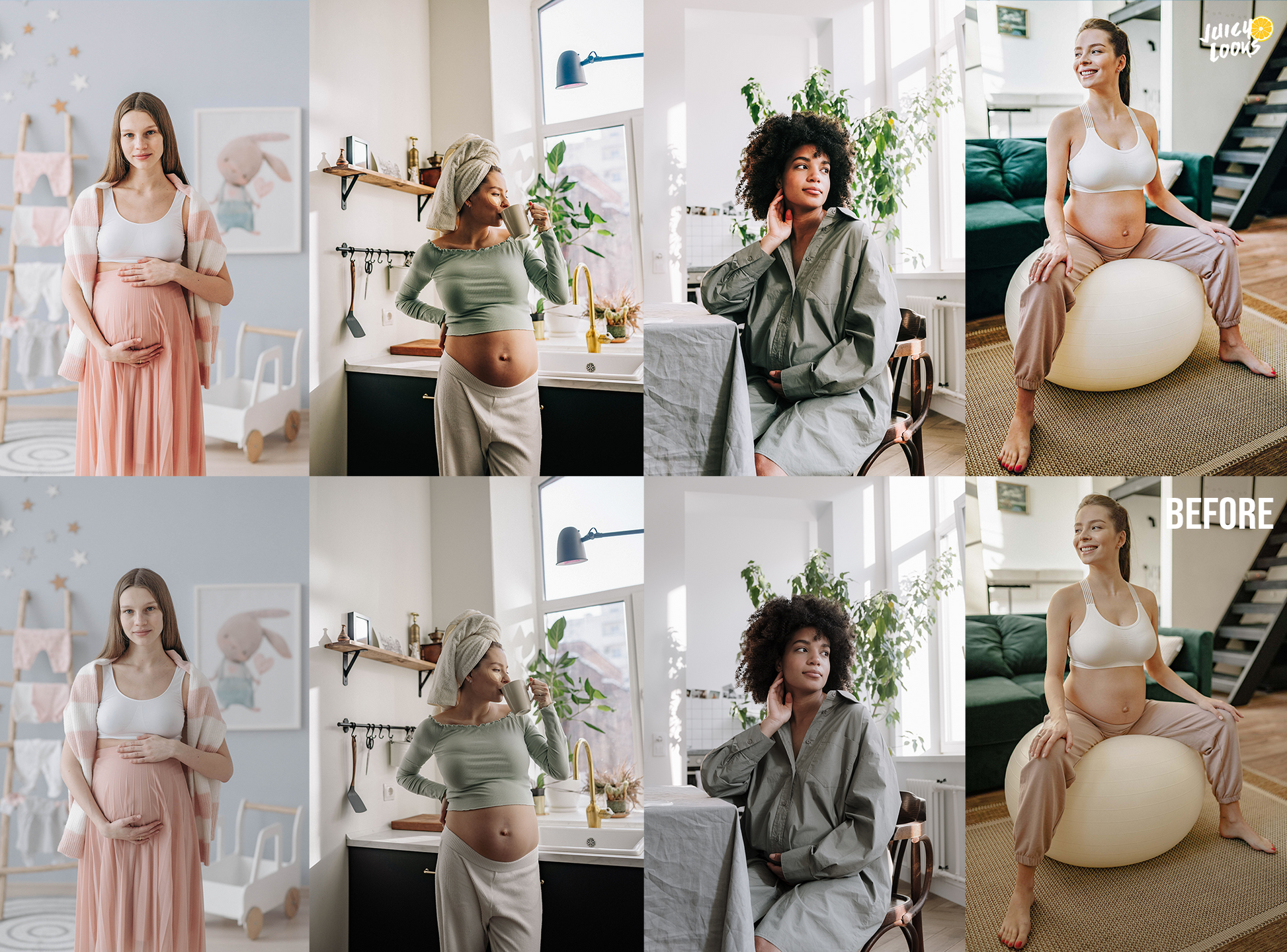 Maternity Lightroom Presets for Mobile & Desktop - Juicy Looks Presets