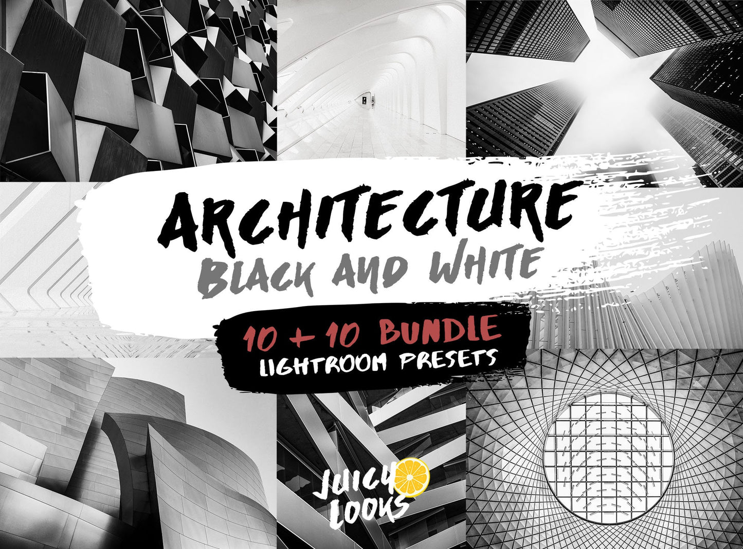 Architecture Black and White Lightroom Presets for Mobile & Desktop - Juicy Looks Presets